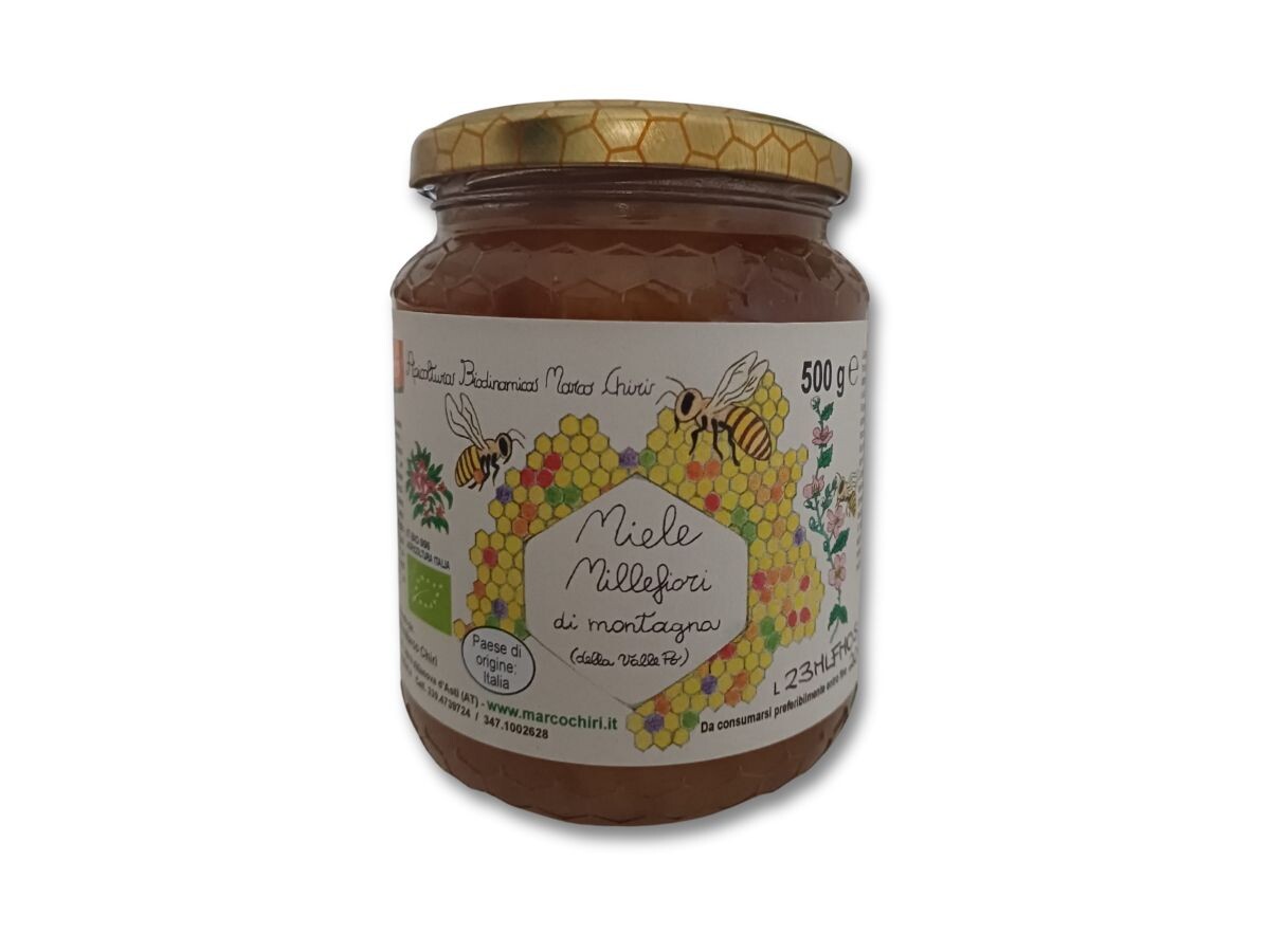 foto 1 MIELE MILLEFIORI DI MONTAGNA BIO BIODINAMICO 500 GR