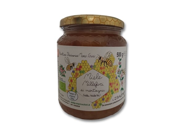 MIELE MILLEFIORI DI MONTAGNA BIO BIODINAMICO 500 GR (foto)