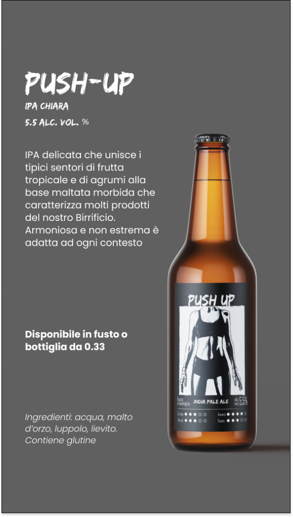 etichetta 1 BIRRA PUSH UP IPA 33 CL