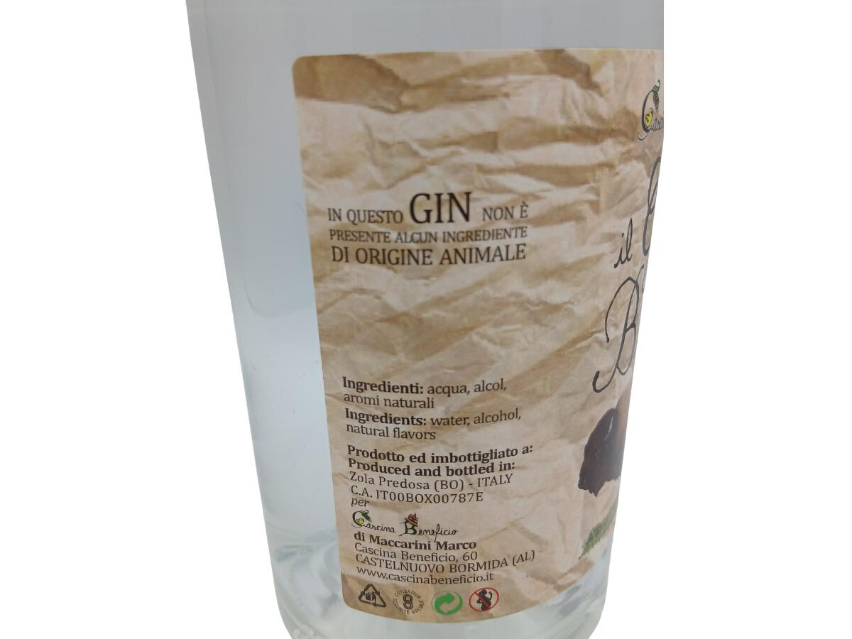 etichetta 1 GIN DEL BISONTE 700 ML