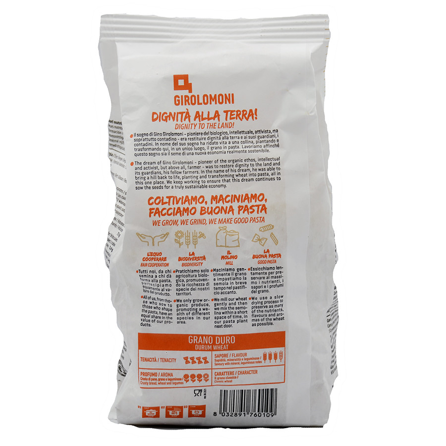 etichetta 1 Orecchiette semola di grano duro trafilate al bronzo 500 gr bio