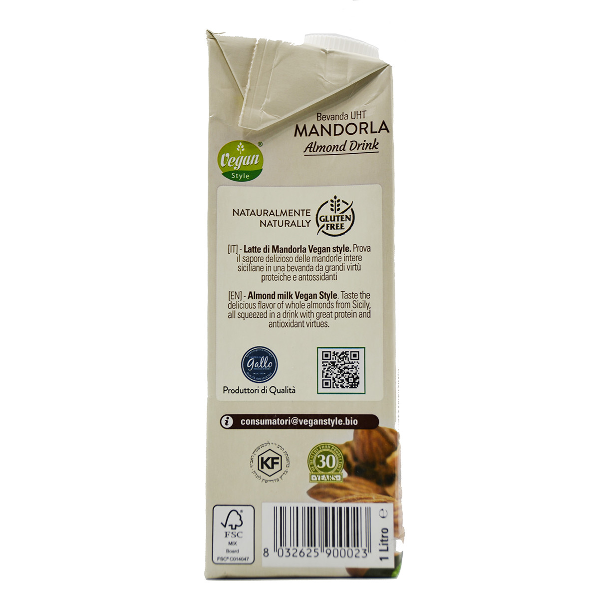 etichetta 3 Bevanda vegetale di mandorle 1 lt bio