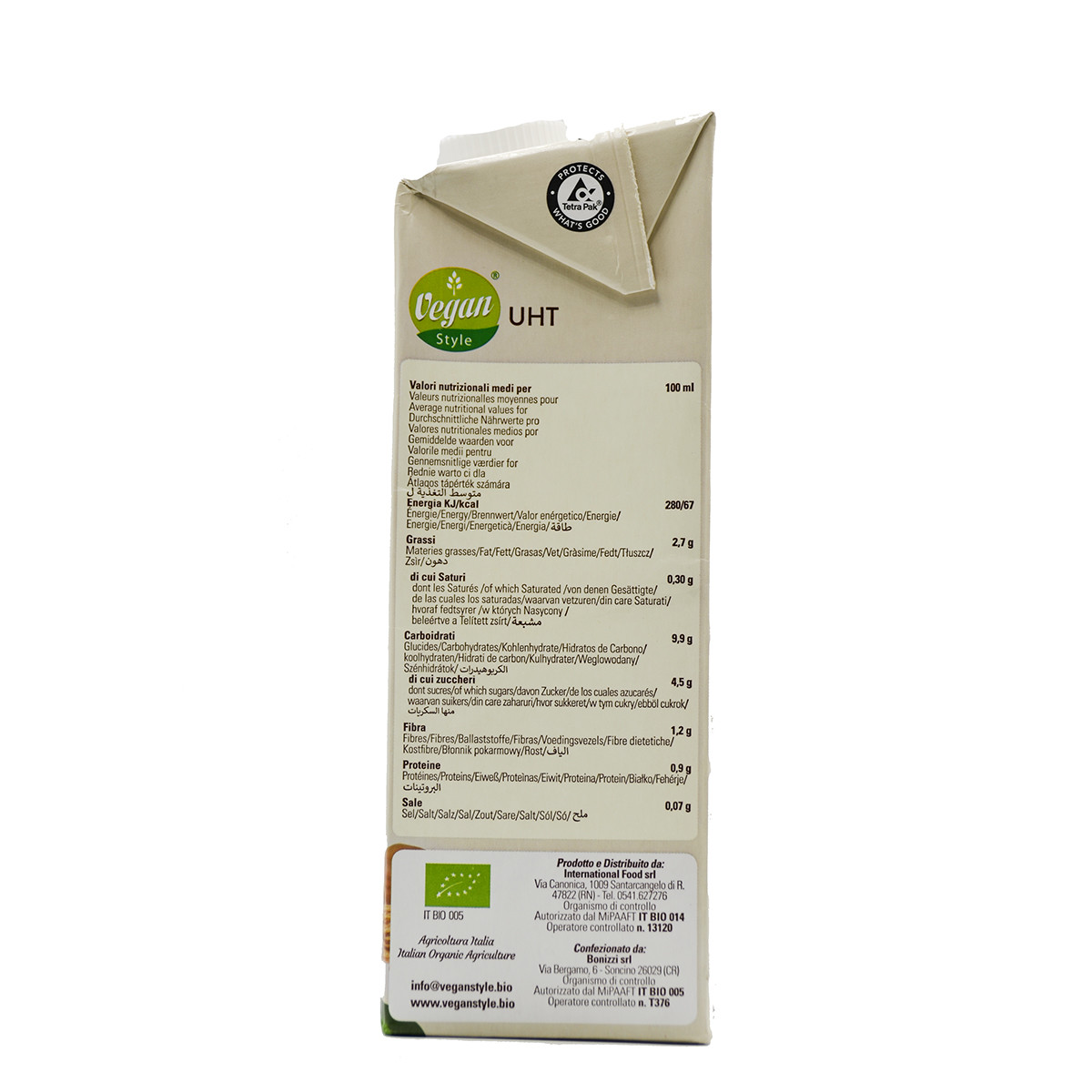 etichetta 2 Bevanda vegetale di mandorle 1 lt bio