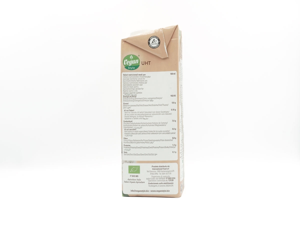 etichetta 2 Bevanda vegetale di riso e mandorle 1 lt bio
