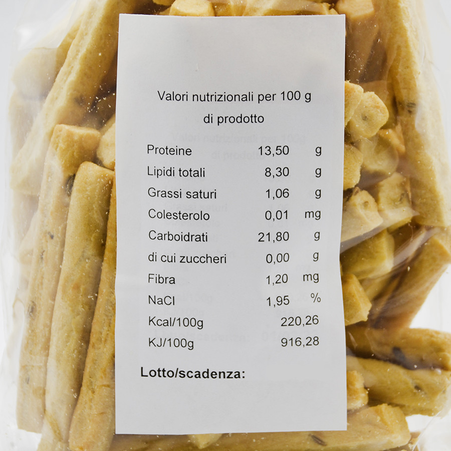 etichetta 2 SCALDATELLI PUGLIESI ALLE PATATE GR 400