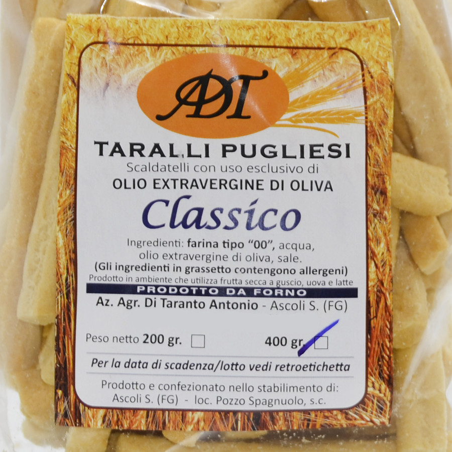 etichetta 1 SCALDATELLI PUGLIESI CLASSICI GR 400