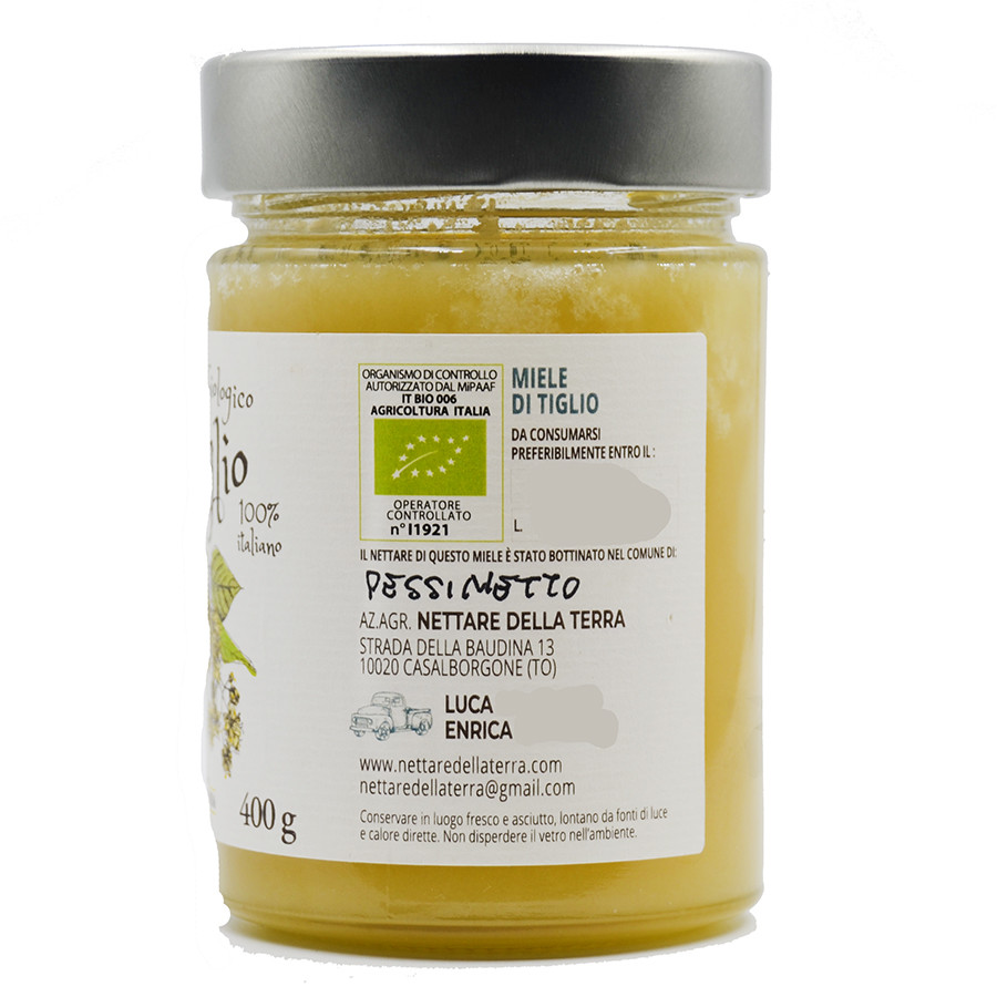 etichetta 1 Miele di tiglio 400 gr bio