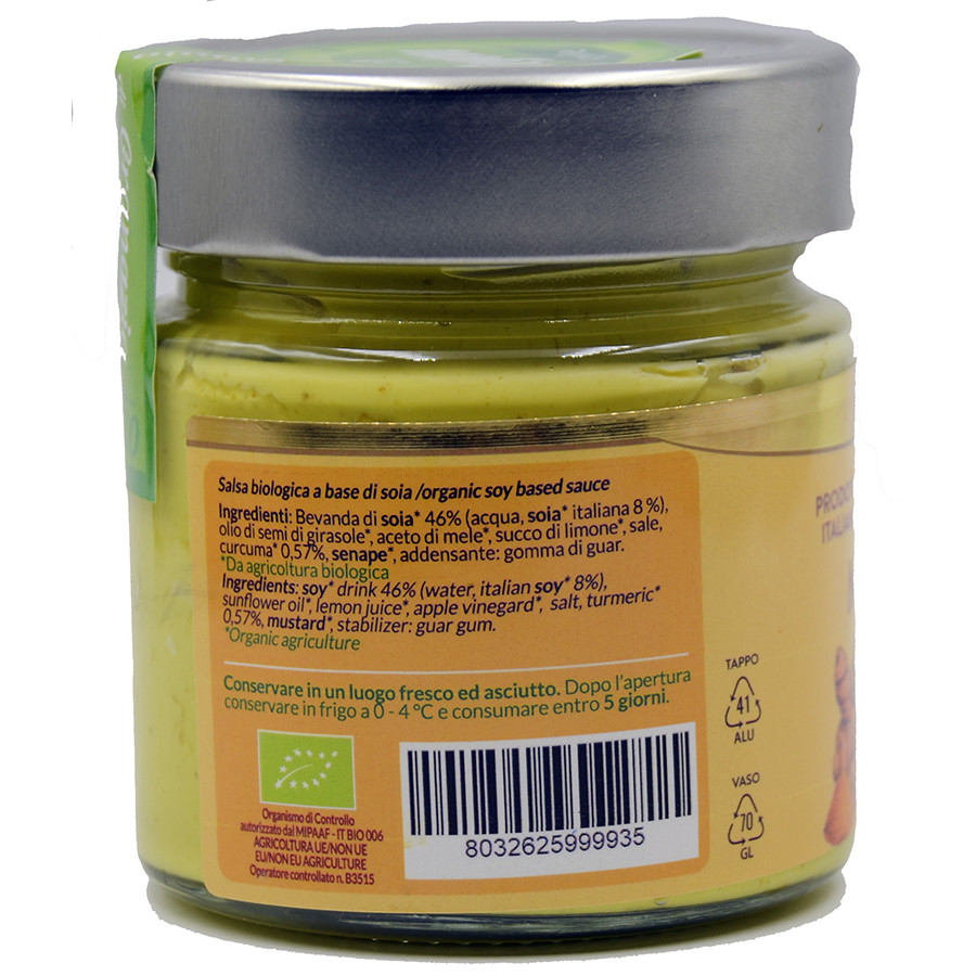 etichetta 2 Maionese vegan curcuma 200 gr