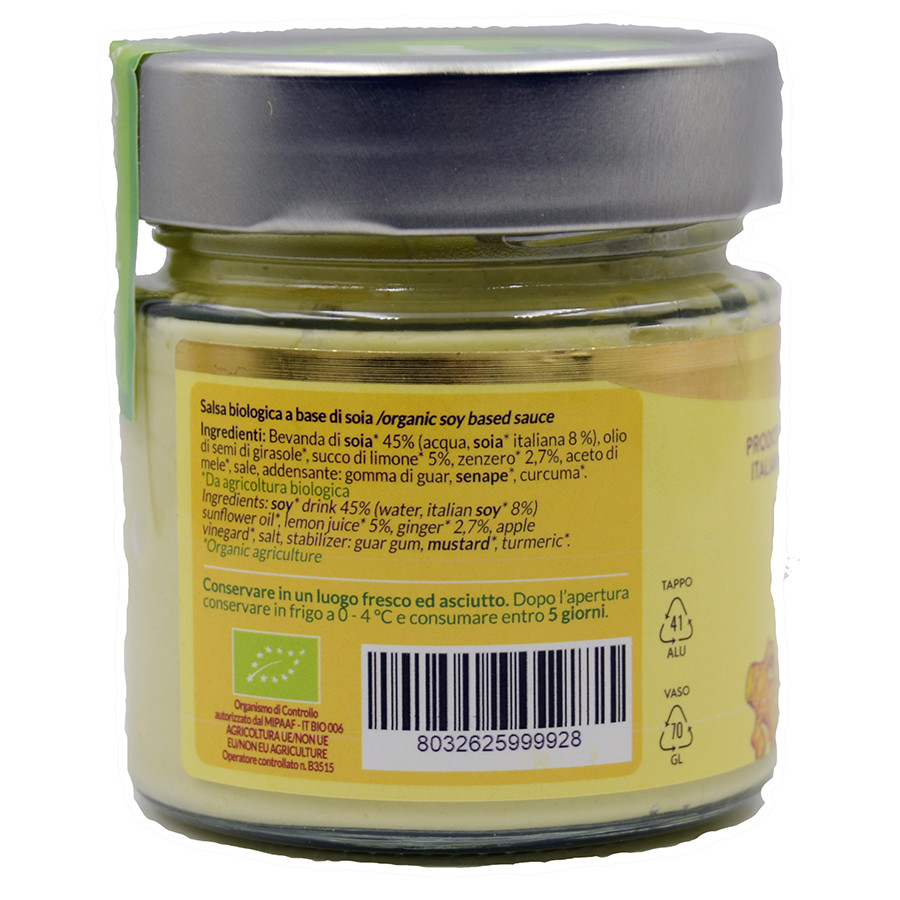 etichetta 2 Maionese vegan zenzero e limone 200 gr